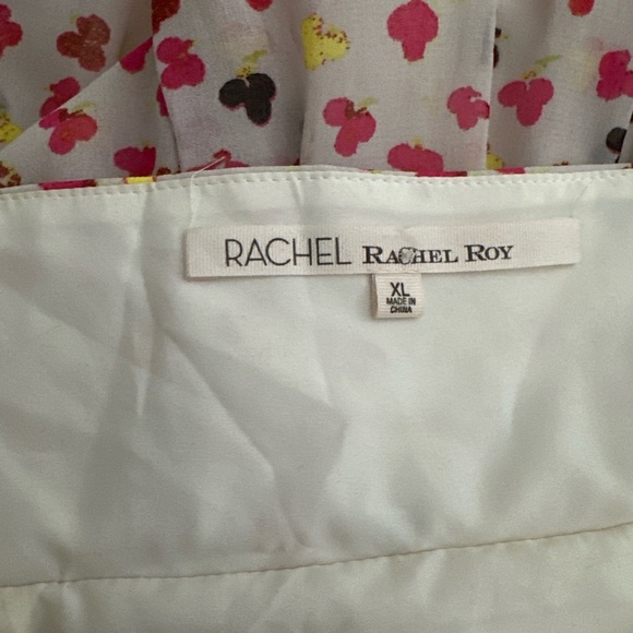 Rachel Roy Floral Dress XL Spaghetti Straps Button Front Lined - Picture 9 of 16